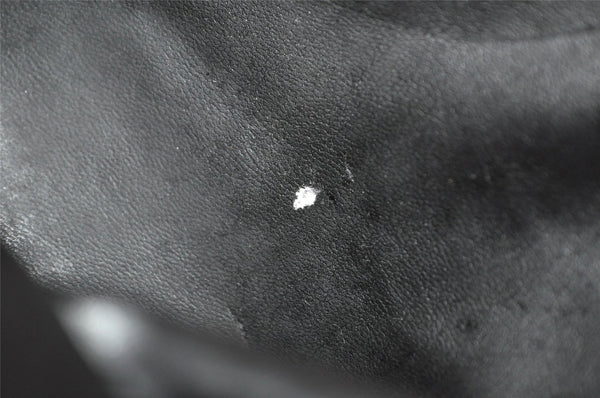 Authentic GUCCI Bamboo 2way Hand Shoulder Cross Body Bag Leather Black 2560J