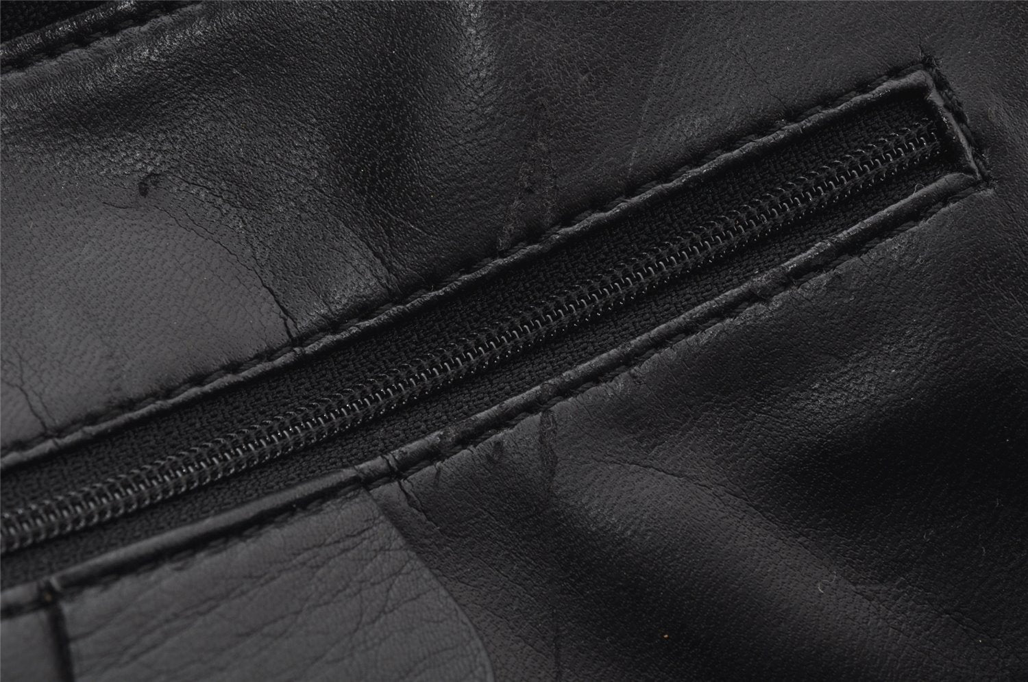 Authentic GUCCI Bamboo 2way Hand Shoulder Cross Body Bag Leather Black 2560J