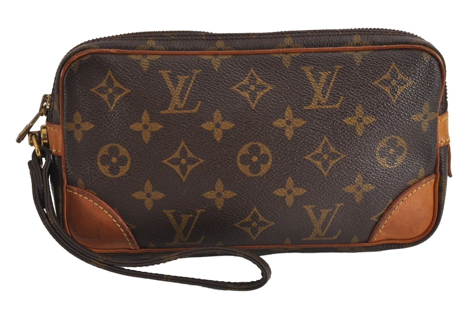 Authentic Louis Vuitton Monogram Marly Dragonne PM M51827 Clutch Hand Bag 2561J