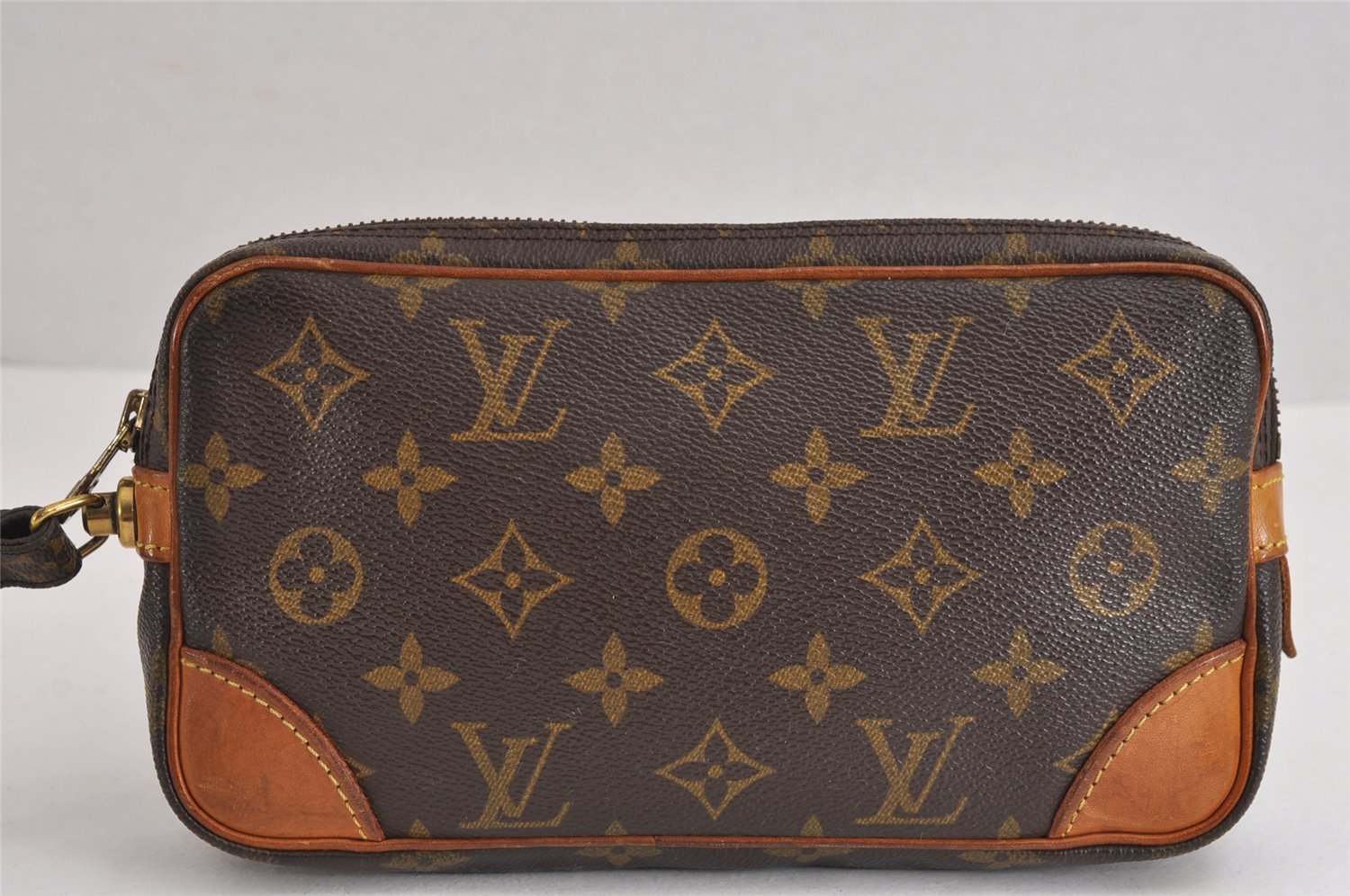 Authentic Louis Vuitton Monogram Marly Dragonne PM M51827 Clutch Hand Bag 2561J