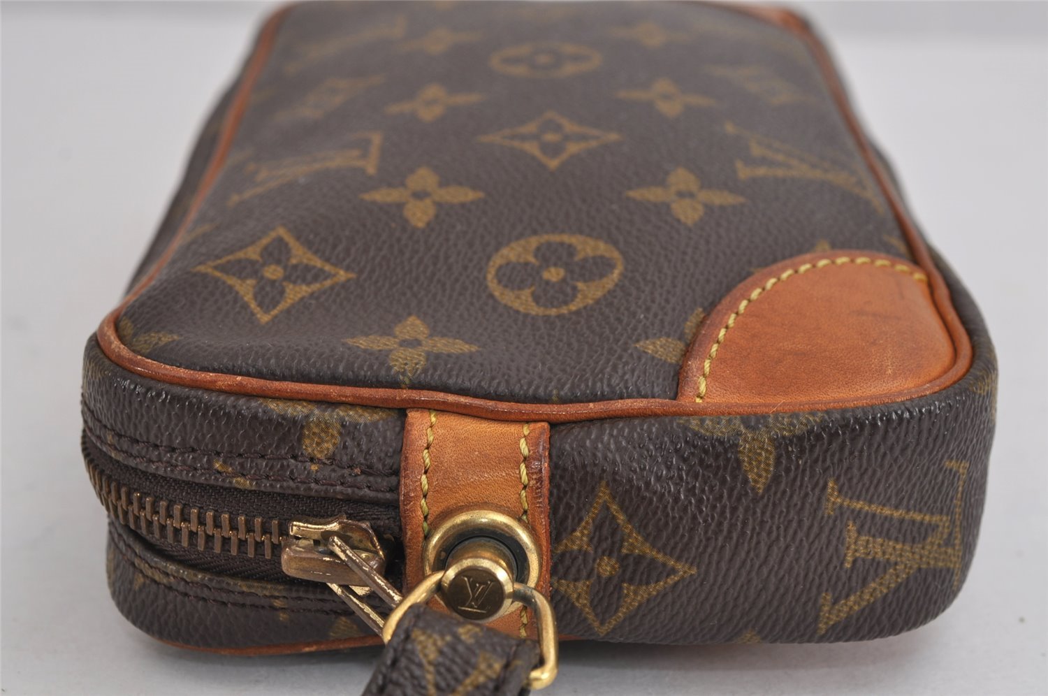 Authentic Louis Vuitton Monogram Marly Dragonne PM M51827 Clutch Hand Bag 2561J