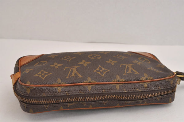 Authentic Louis Vuitton Monogram Marly Dragonne PM M51827 Clutch Hand Bag 2561J