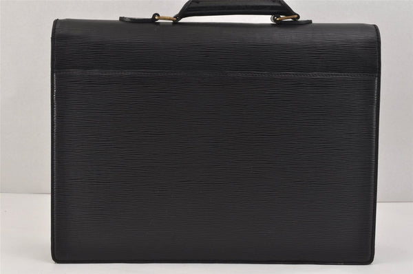 Authentic Louis Vuitton Epi Serviette Conseiller Briefcase Black M54422 LV 2561K