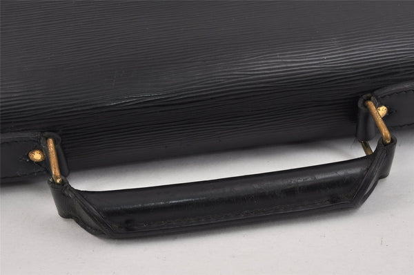 Authentic Louis Vuitton Epi Serviette Conseiller Briefcase Black M54422 LV 2561K