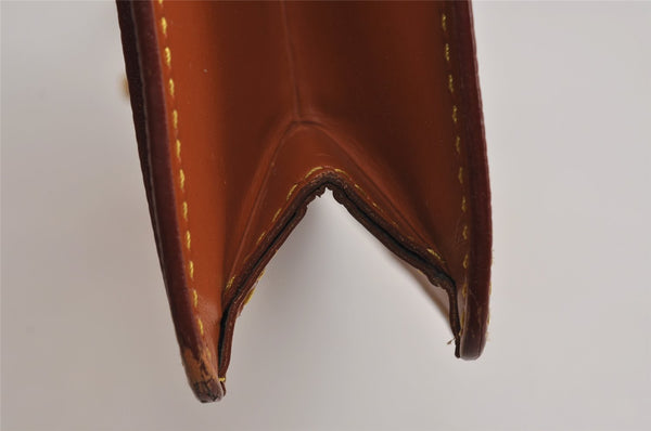 Authentic Louis Vuitton Epi Sellier Dragonne Clutch Bag Brown M52618 LV 2562J