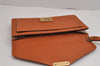 Authentic Louis Vuitton Epi Sellier Dragonne Clutch Bag Brown M52618 LV 2562J