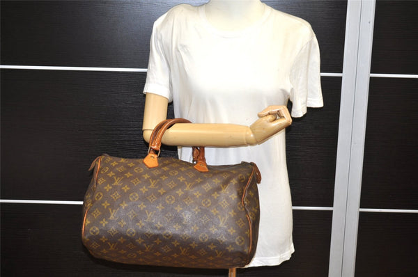 Authentic Louis Vuitton Monogram Speedy 35 Hand Boston Bag Old Model Junk 2562K