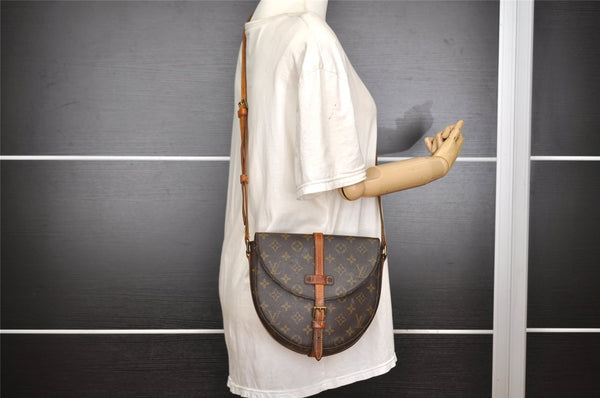 Authentic Louis Vuitton Monogram Chantilly MM Shoulder Cross Bag M51233 LV 2563I