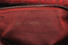 Authentic FENDI Zucchino Mamma Baguette Shoulder Bag Canvas Leather Red 2563J