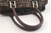 Authentic FENDI Vintage Zucca 2Way Shoulder Tote Bag Canvas Leather Brown 2563K