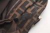 Authentic FENDI Vintage Zucca 2Way Shoulder Tote Bag Canvas Leather Brown 2563K