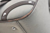 Authentic BURBERRY Vintage Nova Check Nylon Leather Hand Bag Khaki Green 2564K