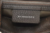 Authentic BURBERRY Vintage Nova Check Nylon Leather Hand Bag Khaki Green 2564K