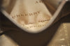 Authentic BURBERRY Vintage Nova Check Nylon Leather Hand Bag Khaki Green 2564K