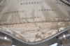 Authentic BURBERRY Vintage Nova Check Nylon Leather Hand Bag Khaki Green 2564K