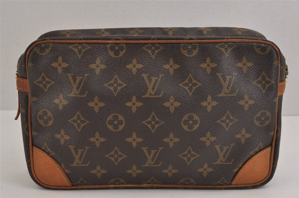 Authentic Louis Vuitton Monogram Compiegne 28 Clutch Hand Bag M51845 Junk 2565J