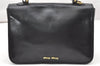 Authentic MIU MIU Vintage Leather 2Way Shoulder Hand Bag Purse Black 2565K