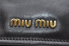 Authentic MIU MIU Vintage Leather 2Way Shoulder Hand Bag Purse Black 2565K