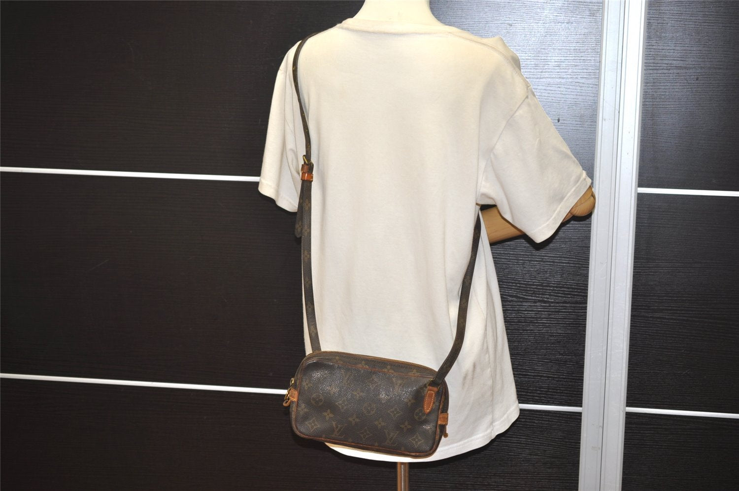 Auth Louis Vuitton Monogram Marly Bandouliere Shoulder Cross Bag M51828 LV 2567J