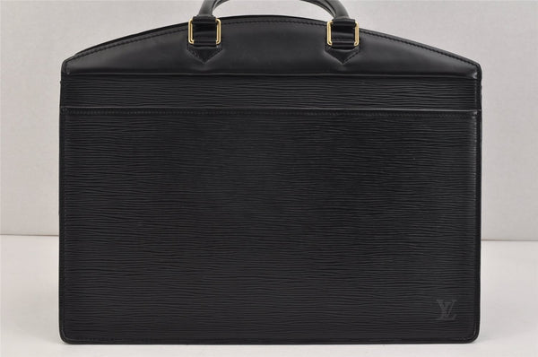Authentic Louis Vuitton Epi Riviera Hand Bag Black M48182 LV Junk 2567K