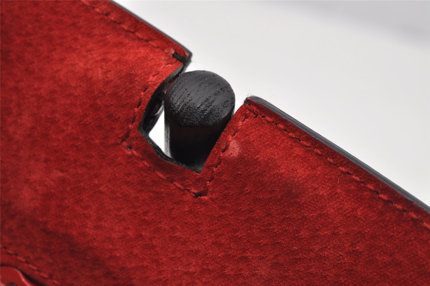 Authentic GUCCI Bamboo Vintage Hand Bag Purse Leather 0021061 Black 2568I