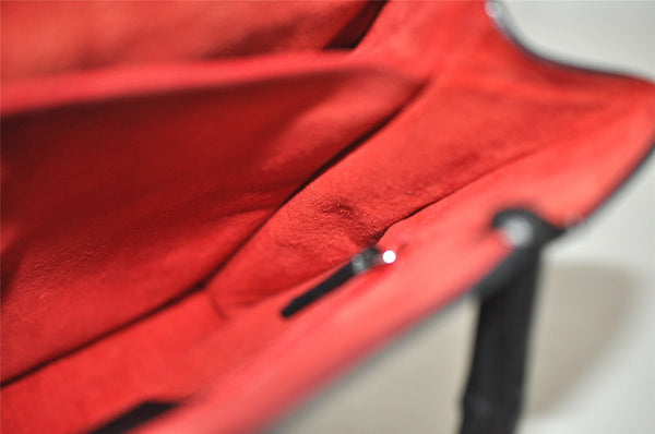 Authentic GUCCI Bamboo Vintage Hand Bag Purse Leather 0021061 Black 2568I