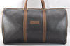 Authentic Christian Dior Honeycomb Travel Boston Bag PVC Leather Black 2568J