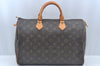 Authentic Louis Vuitton Monogram Speedy 35 Hand Boston Bag M41524 LV 2569K