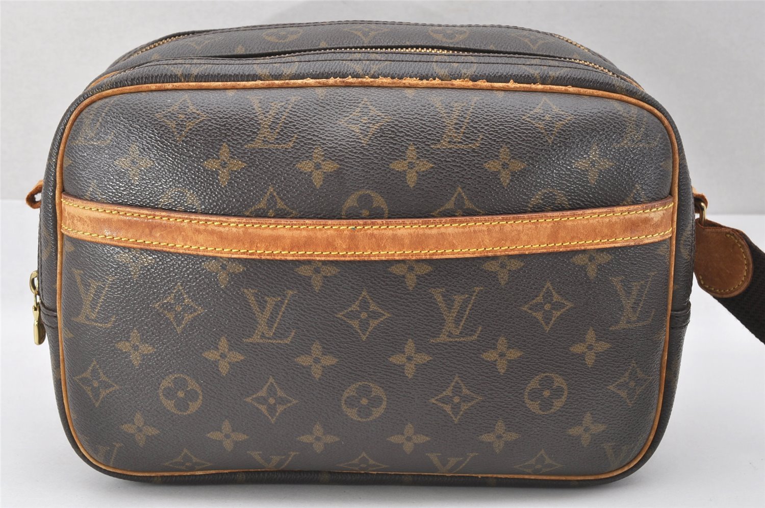 Authentic Louis Vuitton Monogram Reporter PM Shoulder Bag M45254 Junk 2570J