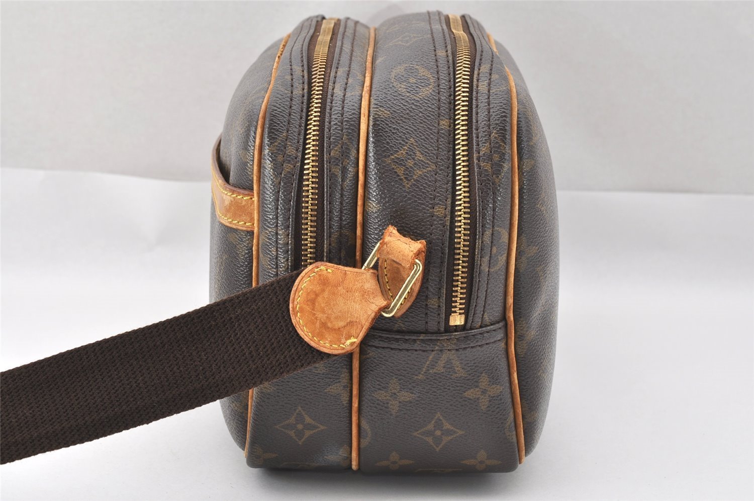 Authentic Louis Vuitton Monogram Reporter PM Shoulder Bag M45254 Junk 2570J