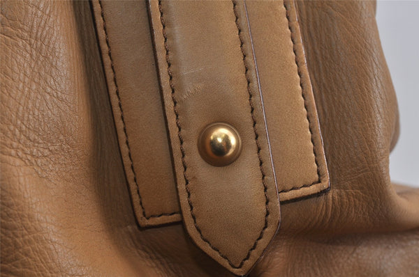Authentic GUCCI Vintage Horsebit Shoulder Hand Bag Leather 114900 Brown 2570K