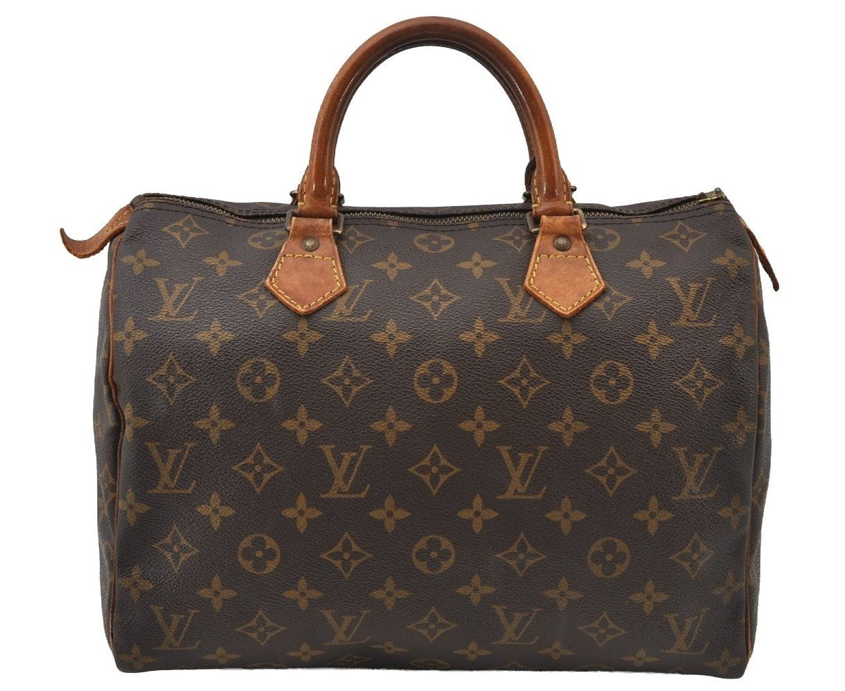 Authentic Louis Vuitton Monogram Speedy 30 Hand Boston Bag M41526 Junk 2571J