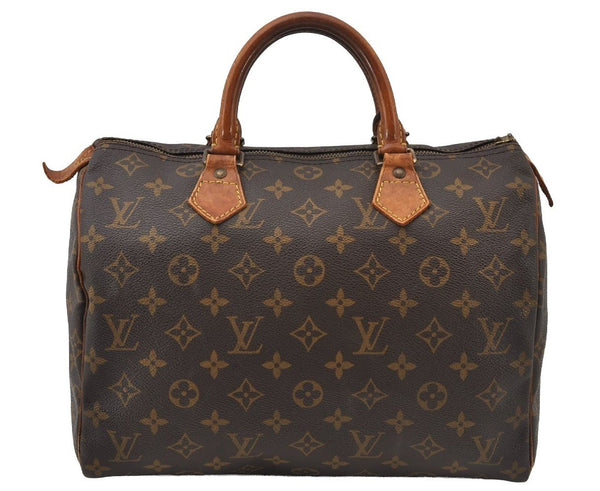 Authentic Louis Vuitton Monogram Speedy 30 Hand Boston Bag M41526 Junk 2571J