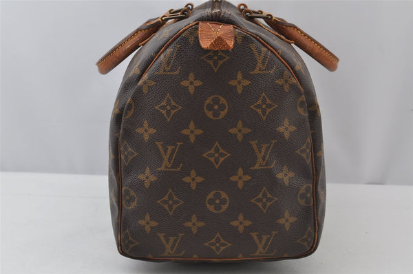 Authentic Louis Vuitton Monogram Speedy 30 Hand Boston Bag M41526 Junk 2571J