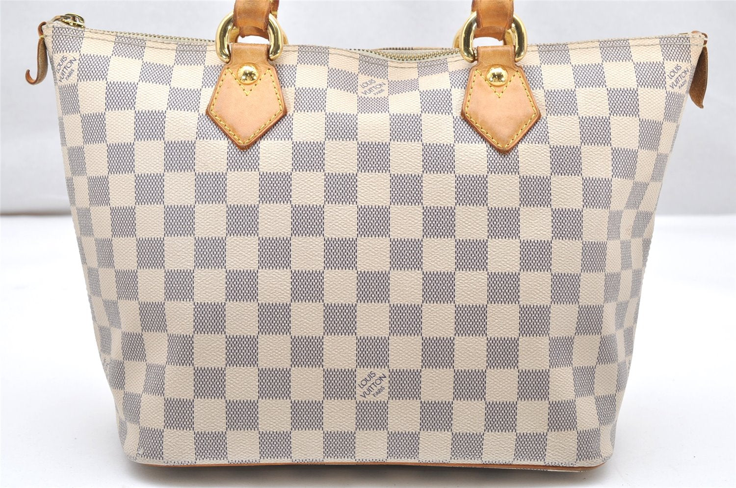 Authentic Louis Vuitton Damier Azur Saleya PM Shoulder Tote Bag N51186 LV 2571K