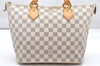 Authentic Louis Vuitton Damier Azur Saleya PM Shoulder Tote Bag N51186 LV 2571K