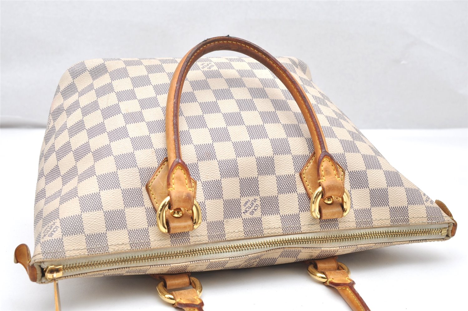 Authentic Louis Vuitton Damier Azur Saleya PM Shoulder Tote Bag N51186 LV 2571K