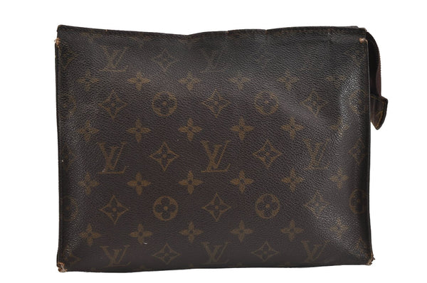Authentic Louis Vuitton Monogram Poche Toilette 26 M47542 Pouch Junk 2572J
