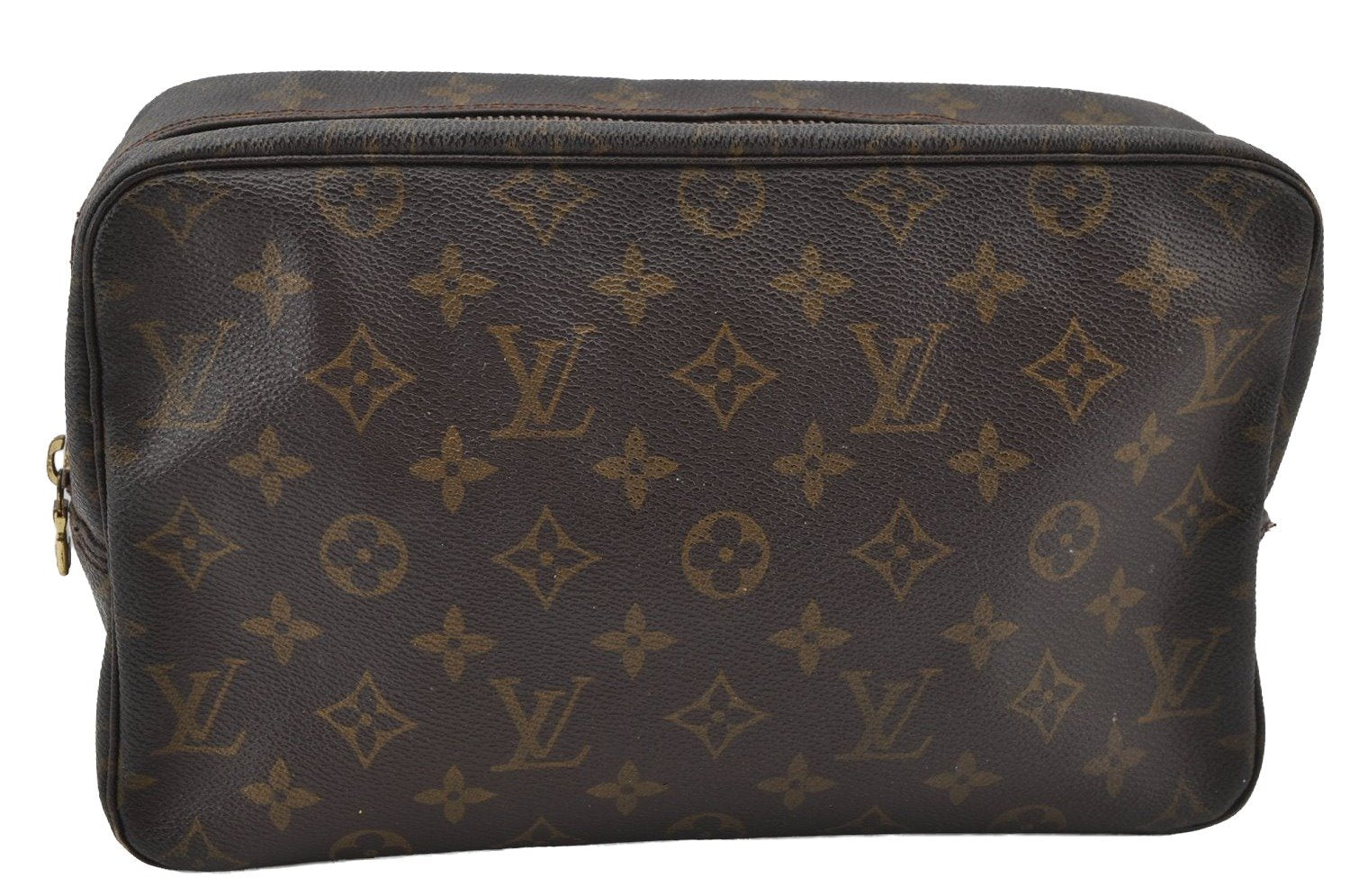 Auth Louis Vuitton Monogram Trousse Toilette 28 Clutch Hand Bag M47522 LV 2573J