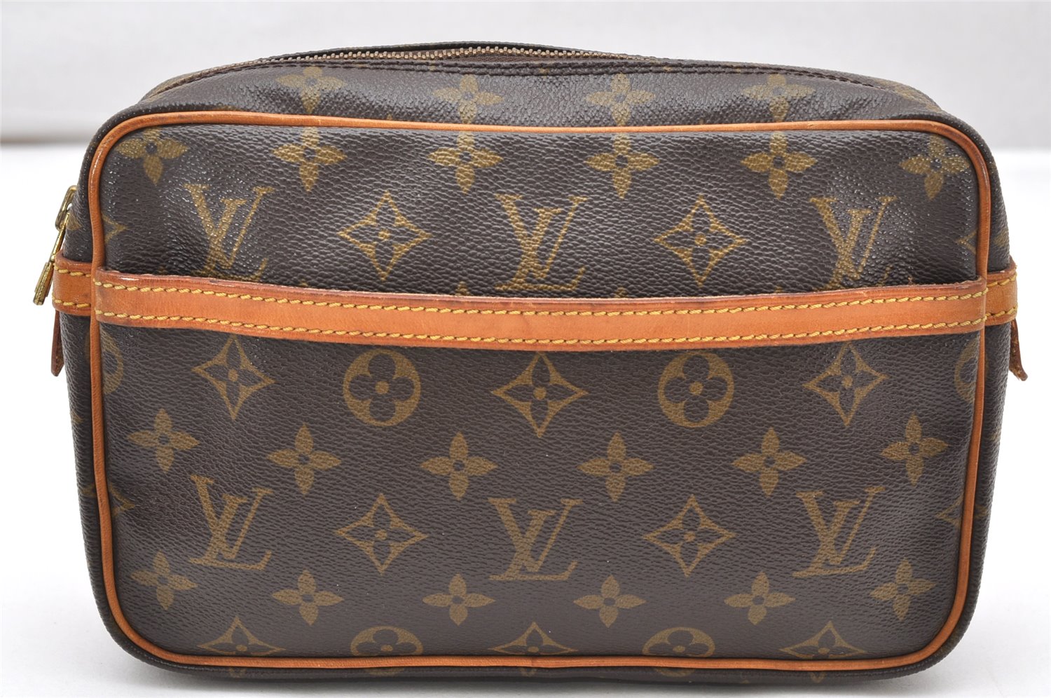Authentic Louis Vuitton Monogram Compiegne 23 Clutch Hand Bag M51847 LV 2573K