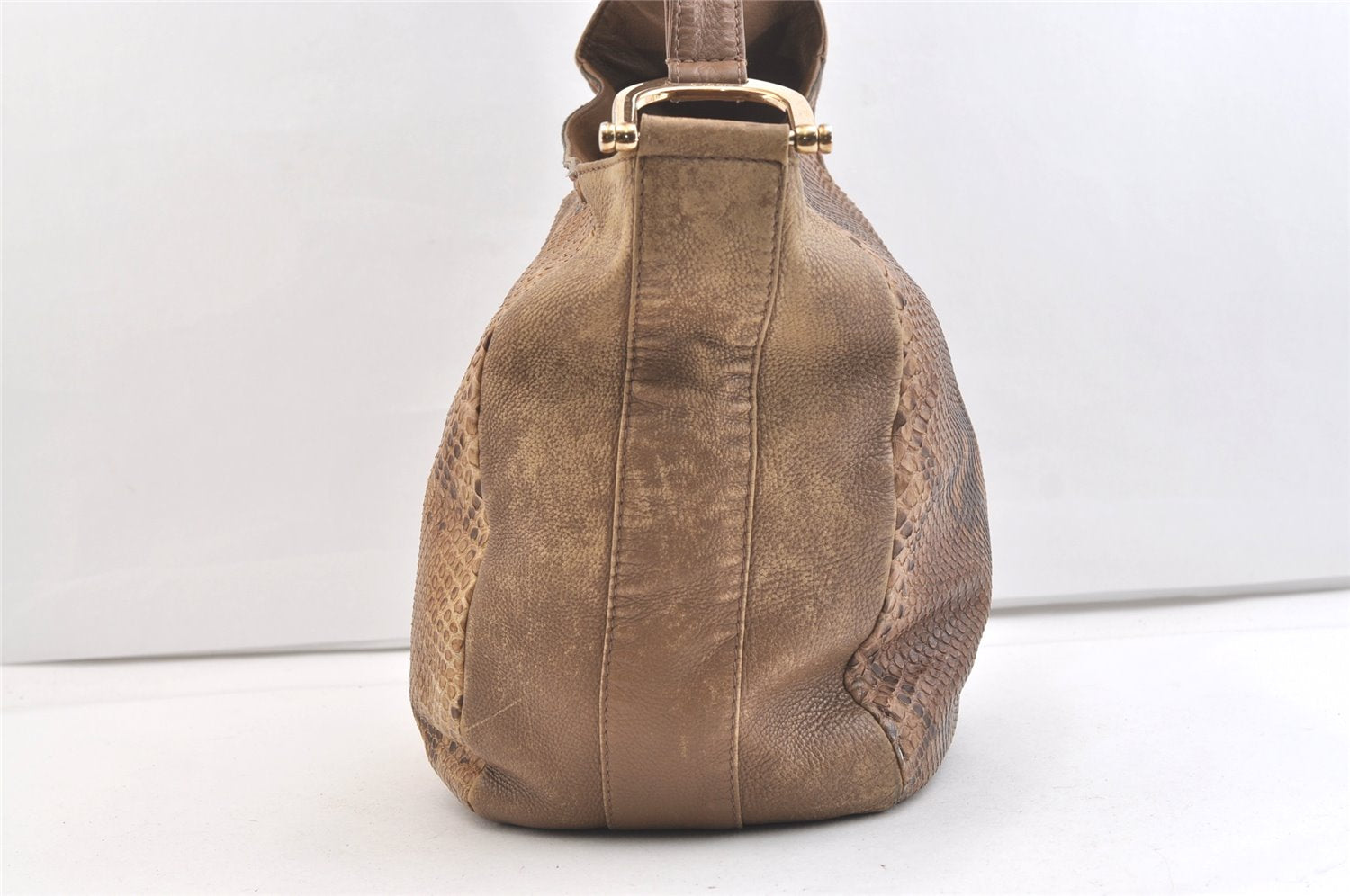 Authentic GUCCI Greenwich Shoulder Hand Bag Leather 257050 Brown 2574K