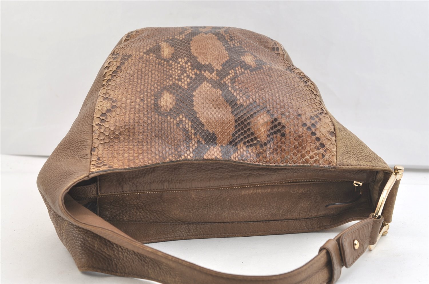 Authentic GUCCI Greenwich Shoulder Hand Bag Leather 257050 Brown 2574K