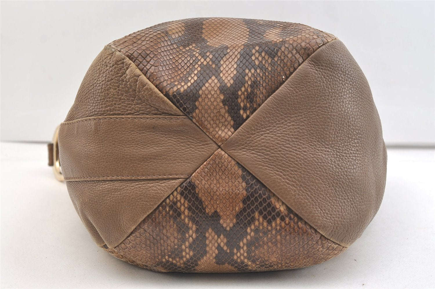 Authentic GUCCI Greenwich Shoulder Hand Bag Leather 257050 Brown 2574K