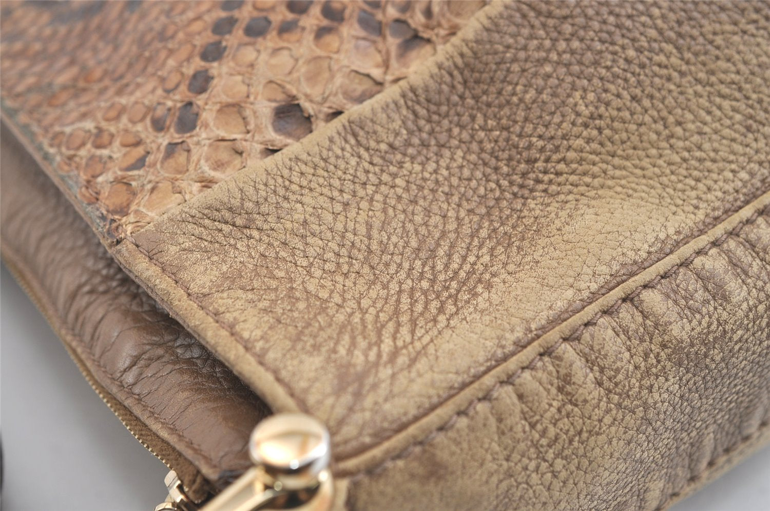Authentic GUCCI Greenwich Shoulder Hand Bag Leather 257050 Brown 2574K