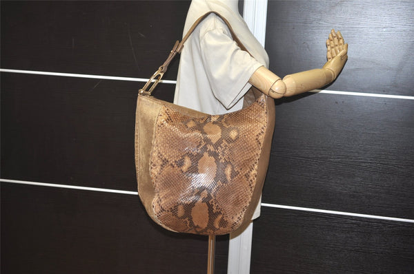 Authentic GUCCI Greenwich Shoulder Hand Bag Leather 257050 Brown 2574K