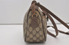 Authentic GUCCI Web Sherry Line Shoulder Cross Bag GG PVC Leather Brown 2576J