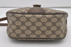 Authentic GUCCI Web Sherry Line Shoulder Cross Bag GG PVC Leather Brown 2576J
