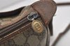 Authentic GUCCI Web Sherry Line Shoulder Cross Bag GG PVC Leather Brown 2576J