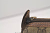 Authentic GUCCI Web Sherry Line Shoulder Cross Bag GG PVC Leather Brown 2576J