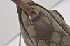 Authentic GUCCI Web Sherry Line Shoulder Cross Bag GG PVC Leather Brown 2576J